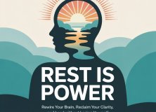 Dr. Katrina Banks holding Rest Is Power, a book about sleep, stress recovery, and brain health for high performers